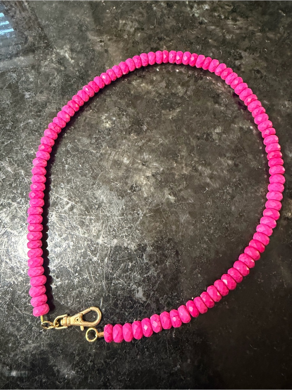 Hot Pink Beaded Necklace - Virtue